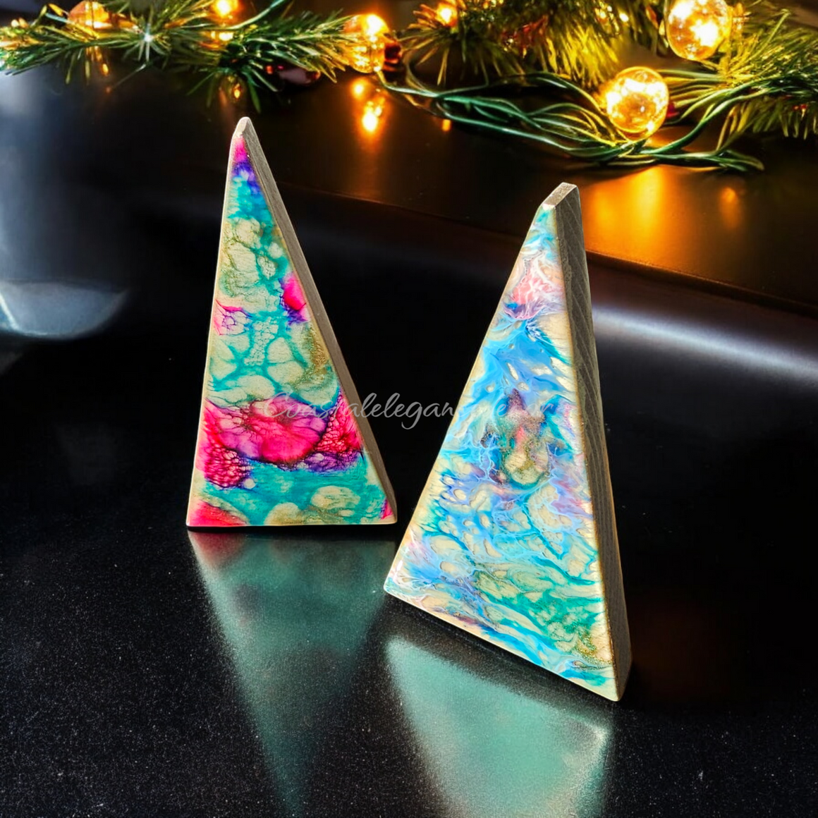 Pastel Small Contemporary Triangle Christmas Trees