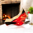 Charger l'image dans la visionneuse de la galerie, Handmade Red Cardinal Bird Chunky Wood and Resin Decorative Figurine
