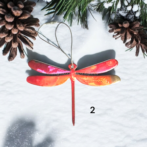 Handmade Nature Dragonfly Christmas Tree Keepsake Ornament Multiple Colors