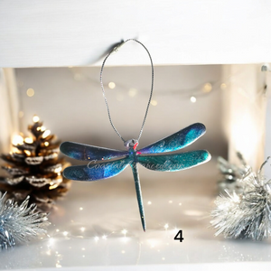 Handmade Nature Dragonfly Christmas Tree Keepsake Ornament Multiple Colors