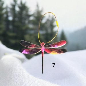 Handmade Nature Dragonfly Christmas Tree Keepsake Ornament Multiple Colors