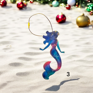 Elegant Beach Mermaid Handmade Christmas Ornaments