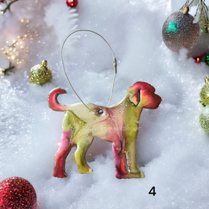 Goldendoodle Dog Resin Handmade Christmas Ornaments