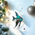 Load image into Gallery viewer, Classy Tropical Angel Fish Handmade Christmas Ornaments Resin and Wood
