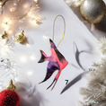 Load image into Gallery viewer, Classy Tropical Angel Fish Handmade Christmas Ornaments Resin and Wood
