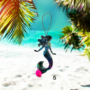 Elegant Beach Mermaid Handmade Christmas Ornaments