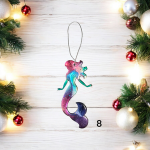 Elegant Beach Mermaid Handmade Christmas Ornaments