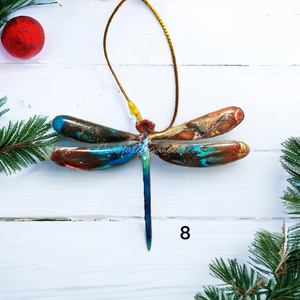 Handmade Nature Dragonfly Christmas Tree Keepsake Ornament Multiple Colors