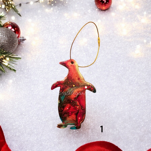 Winter Penguin Birds North Pole Christmas Ornaments