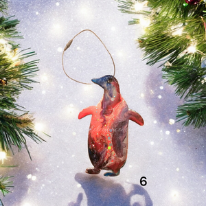 Winter Penguin Birds North Pole Christmas Ornaments