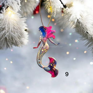 Elegant Beach Mermaid Handmade Christmas Ornaments