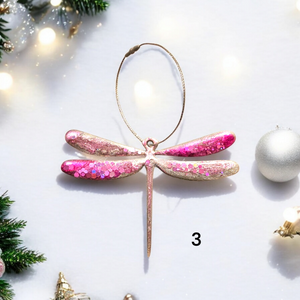 Handmade Nature Dragonfly Christmas Tree Keepsake Ornament Multiple Colors