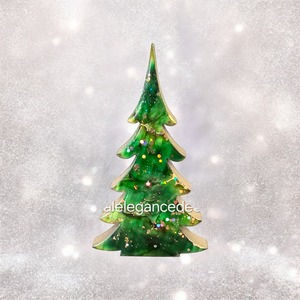 Luxurious Christmas Trees with Branches Holiday Tabletop Decoration 8 Inch Green