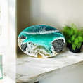 Charger l'image dans la visionneuse de la galerie, Handmade 14" Tropical Water Resin Seascape Wall Art - Coastal Decor for Indoor Use

