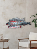 Charger l'image dans la visionneuse de la galerie, School of Salmon Fish Handmade Resin Wall Wilderness Cabin Decoration Multiple Choices
