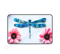 Load image into Gallery viewer, Contemporary Blue Dragonfly with Pink Daisies Desk Mat 2 Sizes
