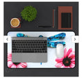Load image into Gallery viewer, Contemporary Blue Dragonfly with Pink Daisies Desk Mat 2 Sizes
