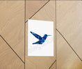 Load image into Gallery viewer, Handmade Blue Hummingbird Matte Print Wall Art
