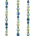 Load image into Gallery viewer, Capiz Shell Strands in shades of blues, teals, greens, and light greens. Decorative strands featuring a combination of translucent capiz shells, perfect for indoor or outdoor décor, measuring 72 inches.
