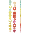 Load image into Gallery viewer, Colorful Capiz Shell Single Strand Indoor or Outdoor Decoration showcasing vibrant hues of pale blue, yellow, peach, orange, ideal for creating an artistic wall or doorway decor.
