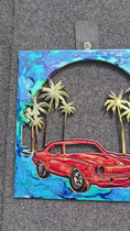Load and play video in Gallery viewer, 12" Handmade Wood and Resin Chevy Camaro Wall Art
