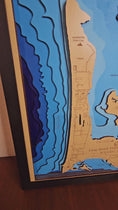 Load and play video in Gallery viewer, 🌊 Long Beach Peninsula, Washington | 8-Layer 3D Bathymetric Laser-Cut Wood Map
