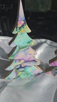 Load and play video in Gallery viewer, Handcrafted Pastels Tabletop Sparkly Christmas Trees 8 Inches
