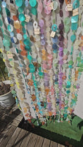 Load and play video in Gallery viewer, Dreamy Lavender Sienna Ombré Capiz Shell Strands | 72" Handmade Bali Wind Chimes
