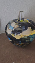 Load and play video in Gallery viewer, Handpainted Decorative Glass Coastal Style Pumpkin Tabletop Trinket Dish
