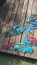 Load and play video in Gallery viewer, 1957 Chevy Handmade Wood and Resin Garage Car Art Multiple Colors
