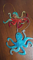 Load and play video in Gallery viewer, Beachy Octopus Coastal Christmas Handmade Resin and Wood Ornaments
