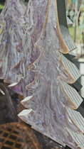 Charger et lire la vidéo dans la visionneuse de la galerie, Contemporary Resin Pine Tree – Frosted Plum & Snowy Silver Overlay
