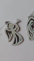 Load and play video in Gallery viewer, Silver Glitter Layered Angels or Nativity Ornaments - Handcrafted Christmas Decor
