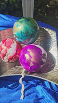Charger et lire la vidéo dans la visionneuse de la galerie, Hand-Painted Glass Ornament | Alcohol Ink Fluid Art Bauble (4" Diameter)
