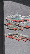 Charger et lire la vidéo dans la visionneuse de la galerie, School of Salmon Fish Handmade Resin Wall Wilderness Cabin Decoration Multiple Choices
