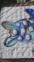 Load and play video in Gallery viewer, Gorgeous Lavender Blues and Brown Handmade Sea Turtle Wall Decoration
