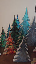 Load and play video in Gallery viewer, Handcrafted Tabletop Christmas Tree | Luxury Statement Piece | Tealish-Turquoise Blue, Green & Silver
