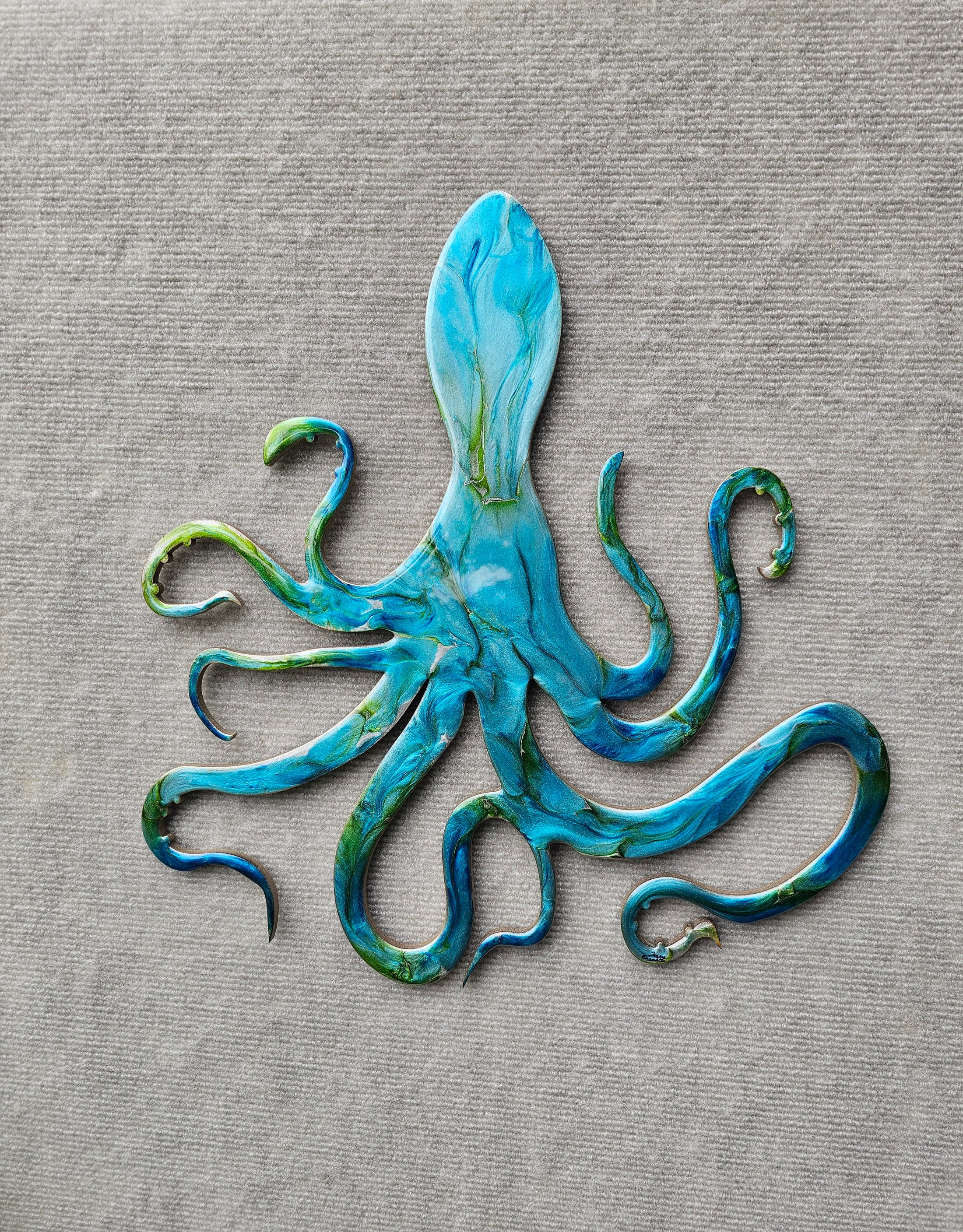 Contemporary Colorful Handmade Octopus Wall Decor