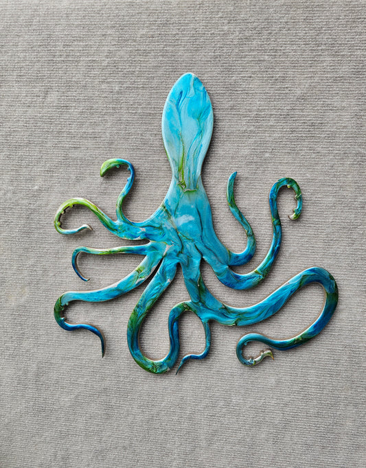 Contemporary Colorful Handmade Octopus Wall Decor