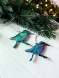 Load image into Gallery viewer, Handmade Coastal Sandpiper Bird Christmas Ornaments
