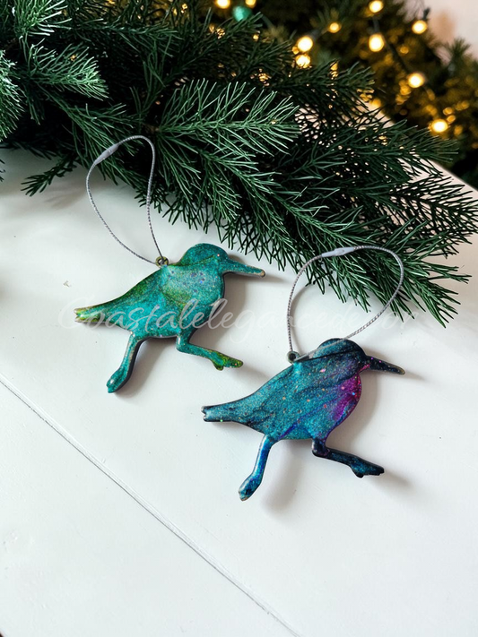 Handmade Coastal Sandpiper Bird Christmas Ornaments