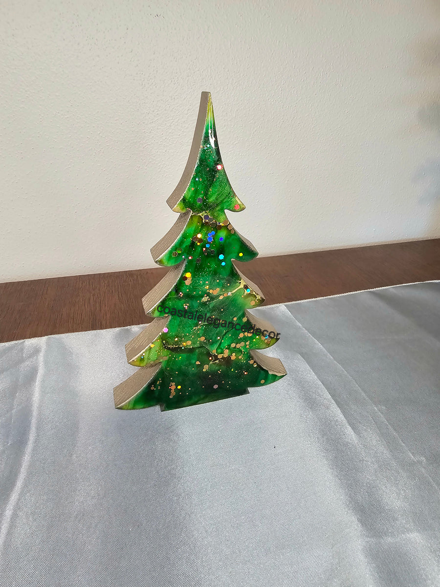 Luxurious Christmas Trees with Branches Holiday Tabletop Decoration 8 Inch Green