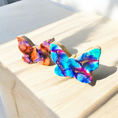 Charger l'image dans la visionneuse de la galerie, Handcrafted Colorful Butterfly Figurine On Chunky Wood - Unique Indoor Decor
