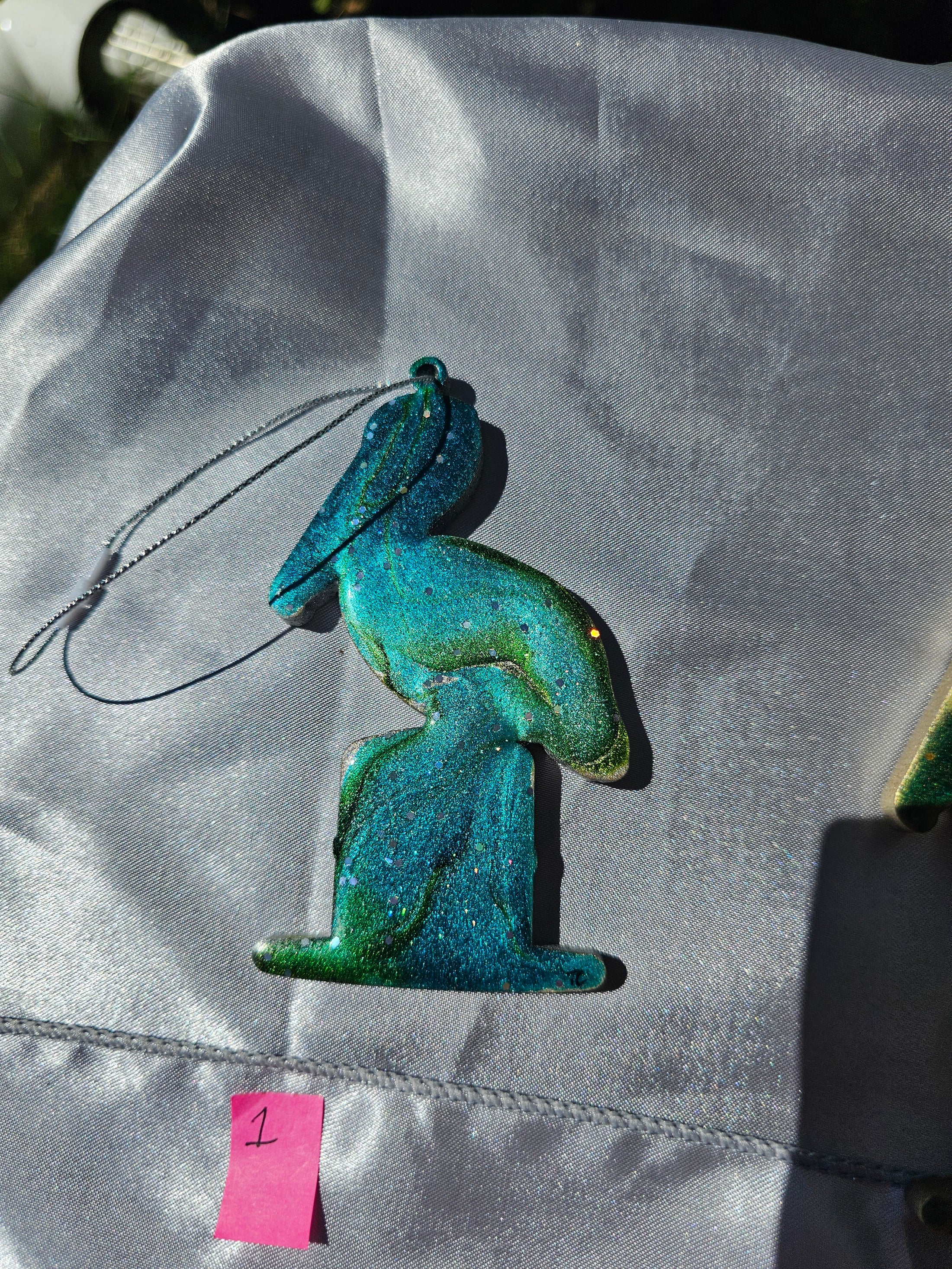 Handmade Coastal Pelican Bird Christmas Ornaments