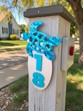 Load image into Gallery viewer, Custom 3D Turtle Address Sign | Tropical Sea Turtle Flush Mount Acrylic House Numbers

