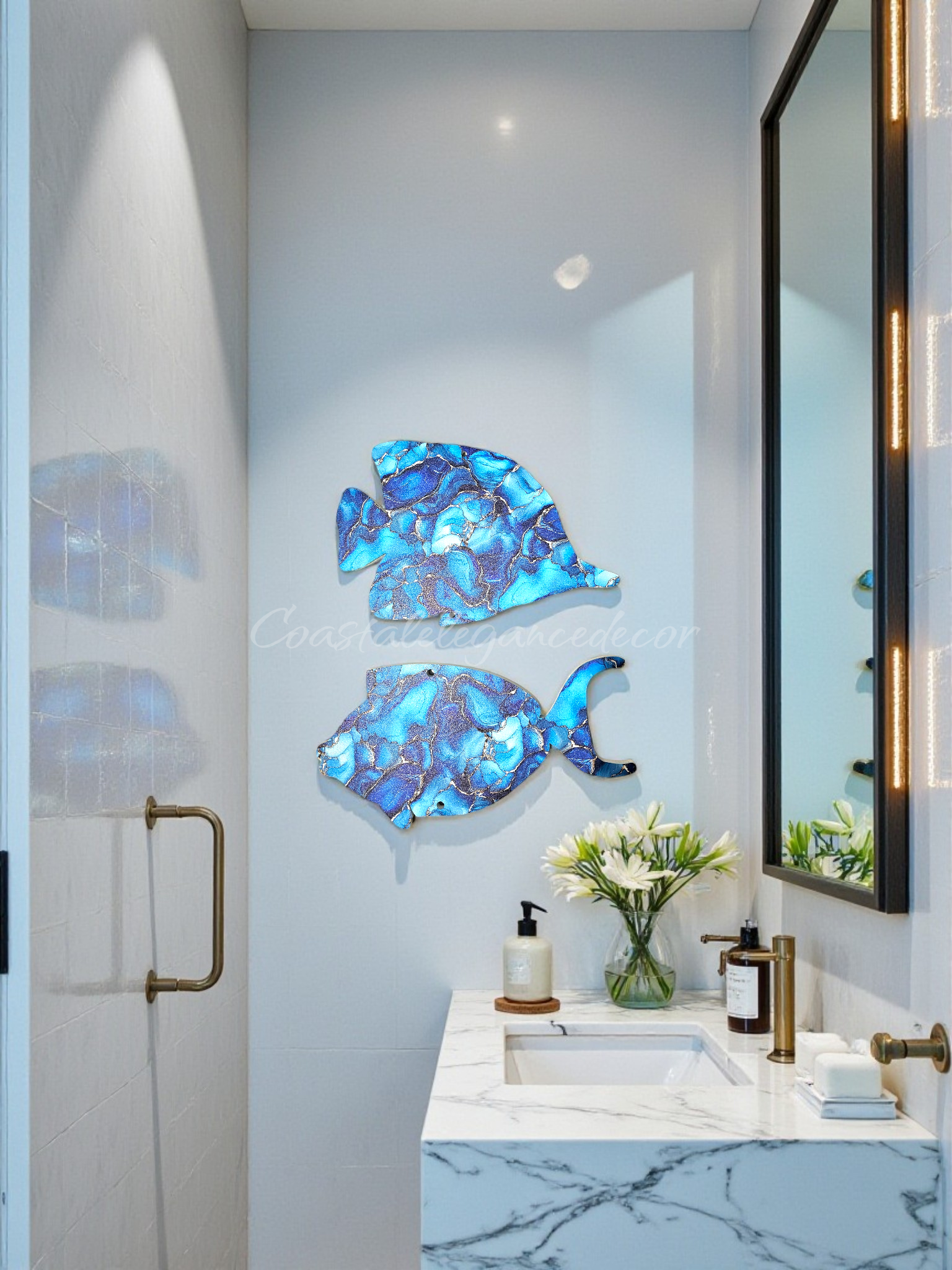 Tropical Fish Weatherproof Outdoor Acrylic Wall Art - Coastal Marine Life Collection - UV Protected