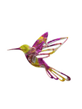 Charger l'image dans la visionneuse de la galerie, Vibrant Shimmer Hummingbird Wall Art – Handcrafted Resin on Wood (10.5" x 8.5")
