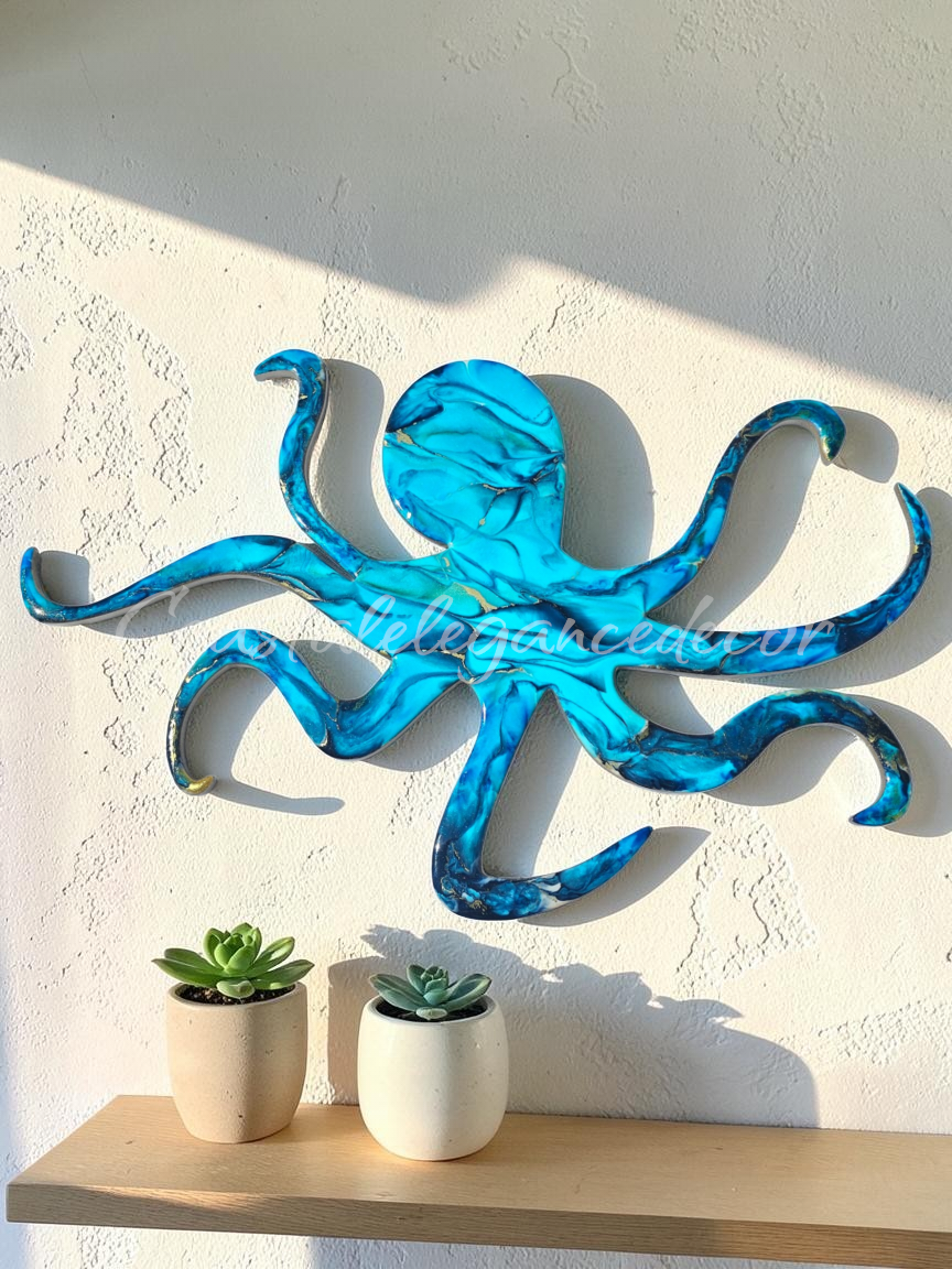 Handmade Octopus Beachy Wall Decoration