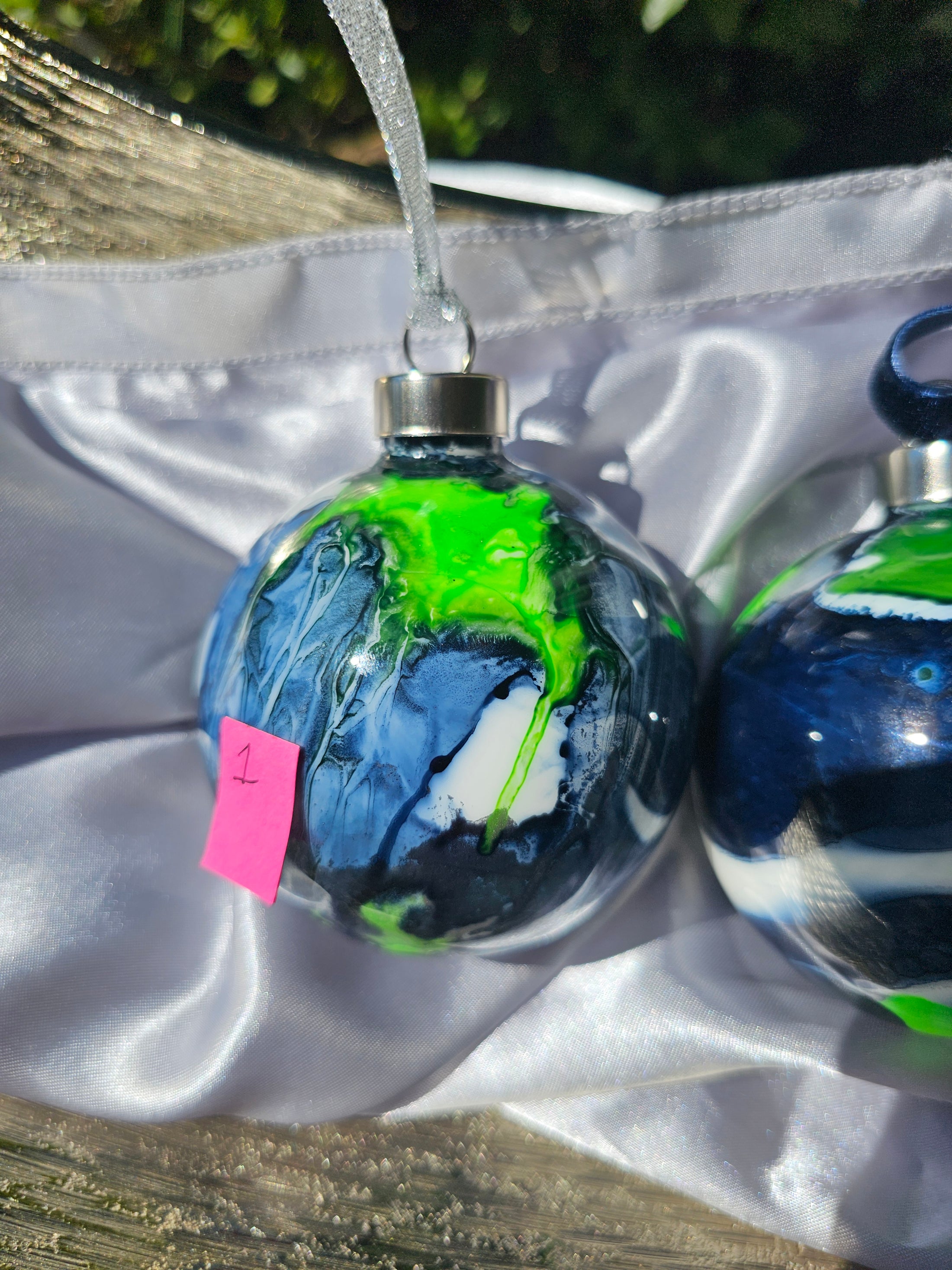 Handcrafted PNW Football Heirloom Quality Glass Christmas Ornament