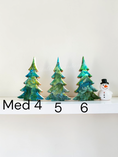 Load image into Gallery viewer, Handcrafted Tabletop Christmas Tree | Luxury Statement Piece | Tealish-Turquoise Blue, Green & Silver
